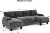 U Shaped Sectional Sofa with Double Chaise Lounge