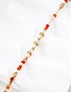 Red Agate & White Pearl Bracelet